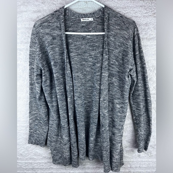 MARINE LAYER Open Knit Cardigan Heather Blue Sz Medium Boho Pockets Minimalist - Picture 1 of 15